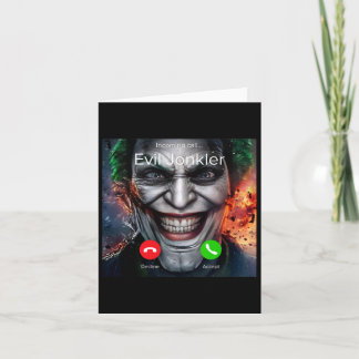 Humour Horror Incoming Call From Evil Jonkler Hall Card
