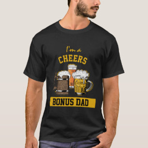 Humour I'M A CHEERS BONUS DAD Black T-Shirt