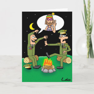 "Humour In Uniform" funny Miltary  joke card. Card