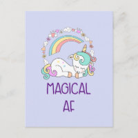 Humour - Magical AF. Unicorn, Rainbow & Cute Stuff