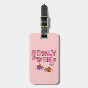Humour Newly Web Spiders Newly Wed Puns Luggage Tag