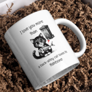Humour Quote Flirting Cat Funny Valentines Day Gif Coffee Mug
