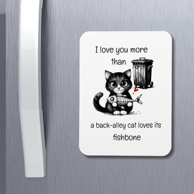 Humour Quote Flirting Cat Funny Valentines Day Gif Magnet (Creator Uploaded)