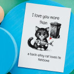 Humour Quote Flirting Cute Cat Funny Valentines Da Card<br><div class="desc">A simple yet funny Valentine's Day card. If you like this design on other items,  please inbox us. We will list them for you. Do check out our other themed stores.</div>