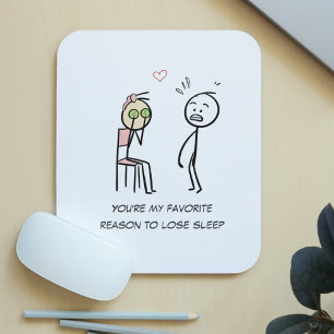 Humour Quote Stickman Facial Funny Valentines Day Mouse Mat