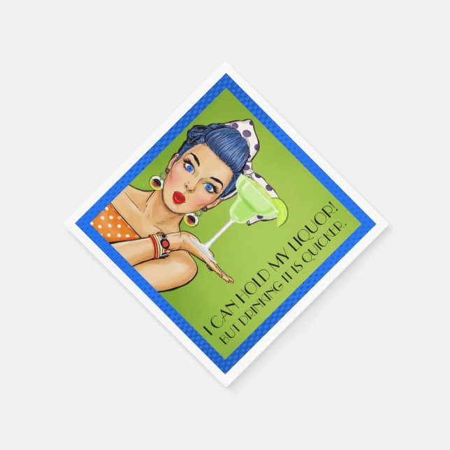 Humour Retro Liquor (Party) Cocktail Napkins (Corner)