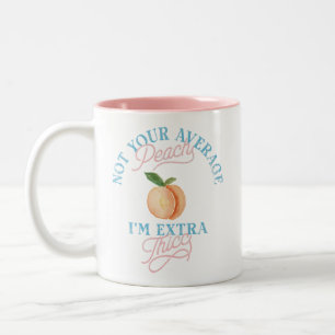 Humour Sassy Peach Body Positivity Vintage Two-Tone Coffee Mug