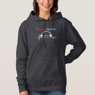 Humour Simple Funny Cat Love Lovers Music Pet's Hoodie