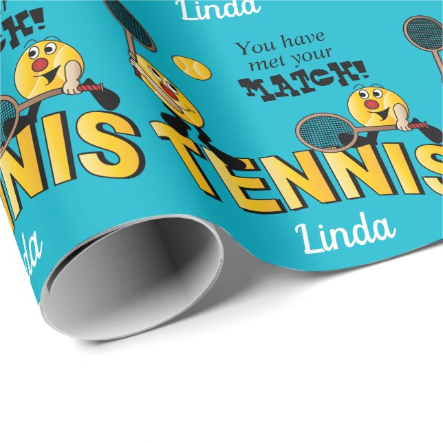 Humour Tennis Balls | Choose Own Background Wrapping Paper (Roll Corner)