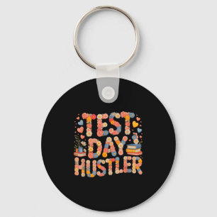 Humour test day hustler mode on math ela squad key ring