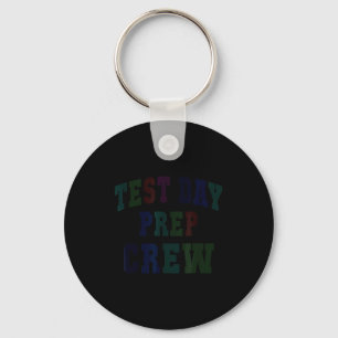 Humour test day prep crew bruh science math key ring