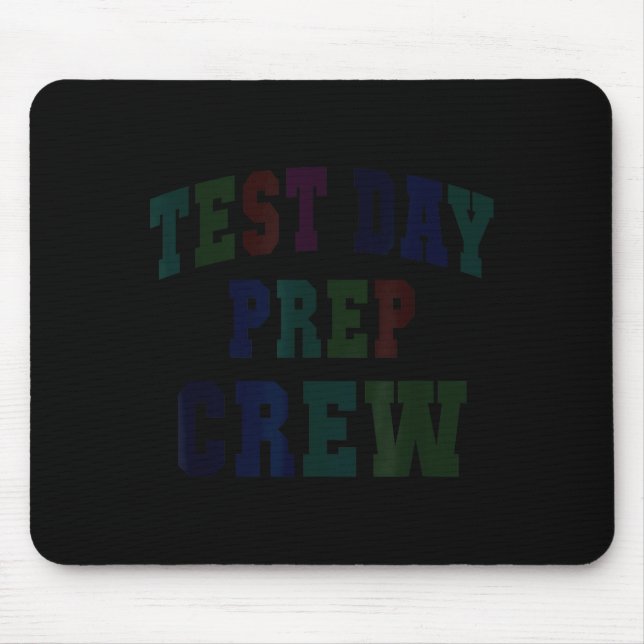 Humour test day prep crew bruh science math mouse mat (Front)
