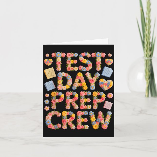 Humour test day prep crew everything is fine card (Front)