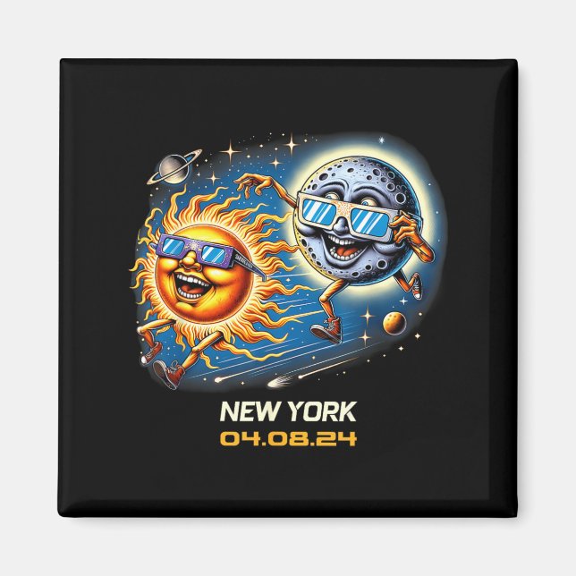 Humour Total Solar Eclipse New York Ny Magnet (Front)