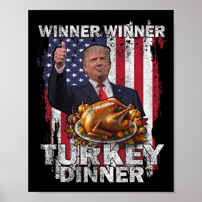 Humour Trump Vance Winner Winner Turkey Dinner Tha Poster (Front)