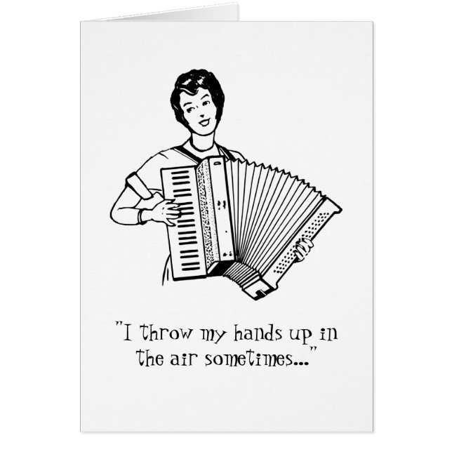 Humour  Vintage Accordion Card (Front)