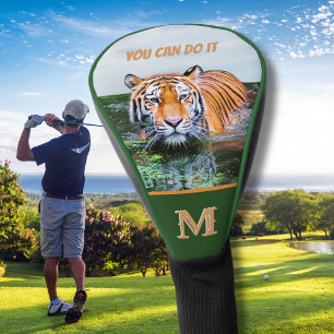 Humour Your Message Tiger Monogram Initial Golf Head Cover