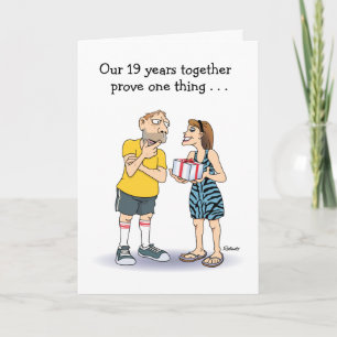 Humourous 19th Anniversary for Husband Card