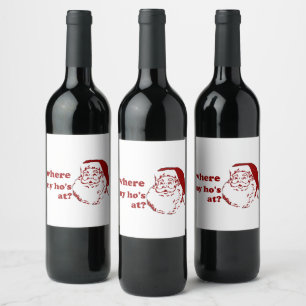 Humourous 2020 Holiday Santa Wine Label