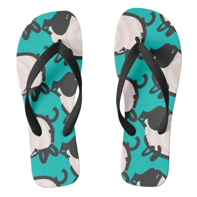 Humourous 2 Pig Year Birthday Choose Colour Man FF Flip Flops (Footbed)