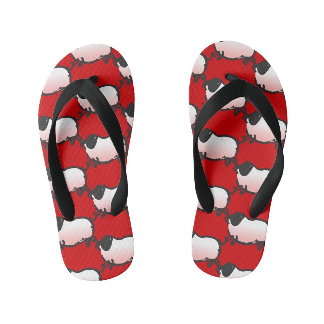 Humourous 3 Pig Year 2019 Choose Colour Kids FF Kid's Flip Flops (Footbed)