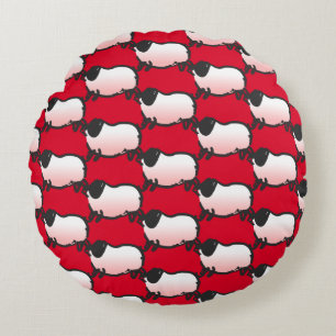 Humourous 3 Pig Year 2019 Choose Colour Round P Round Cushion