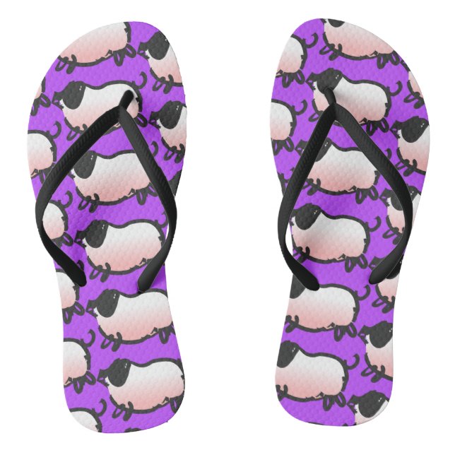 Humourous 3 Pig Year 2019 Choose Colour Woman FF Flip Flops (Footbed)