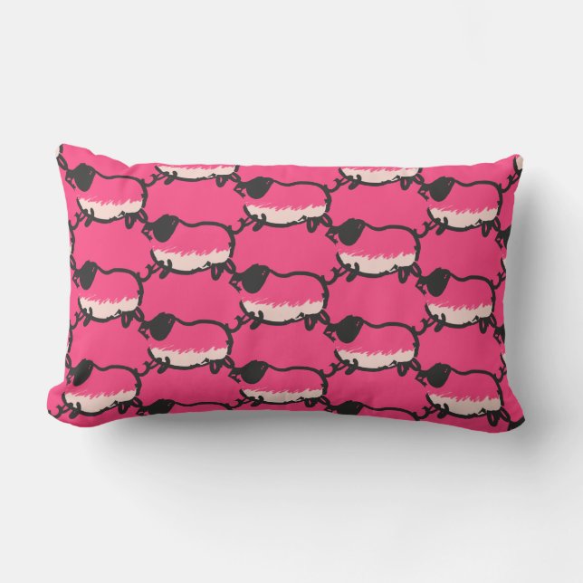Humourous 4 Pig Year 2019 Choose Colour Lumbar P Lumbar Cushion (Front)