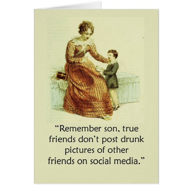 Humourous Ackermann Mother and Son Blank Inside (Front)