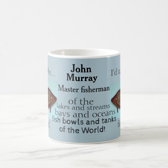 Humourous amateur fisherman-I’d rather be fishing Coffee Mug (Center)