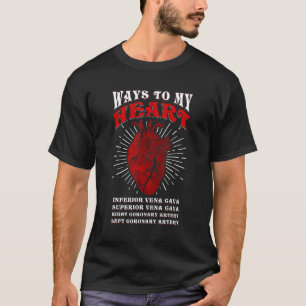 Humourous Anatomy Of Heart Cardiologist Heart Surv T-Shirt