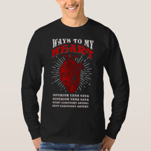 Humourous Anatomy Of Heart Cardiologist Heart Surv T-Shirt