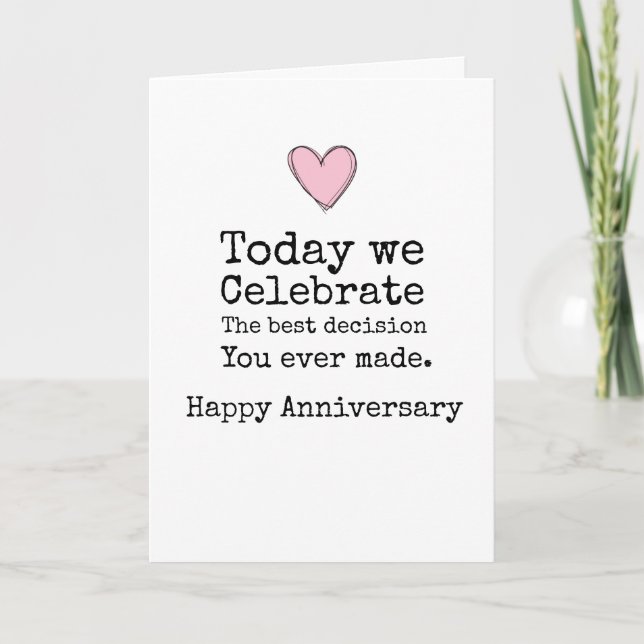 Humourous Anniversary Card (Front)