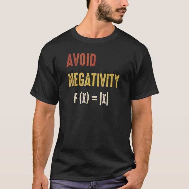 Humourous Avoid Negativity Math Equation Men T-Shirt (Front)