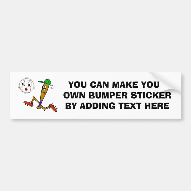 Humourous Baseball T-shirts and Gifts Bumper Sticker (Front)