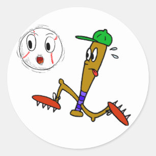 Humourous Baseball T-shirts and Gifts Classic Round Sticker