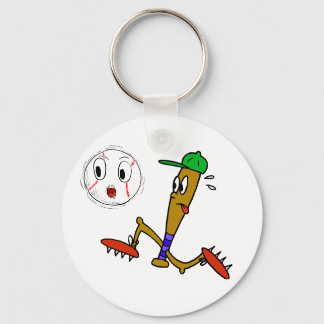 Humourous Baseball T-shirts and Gifts Key Ring (Front)