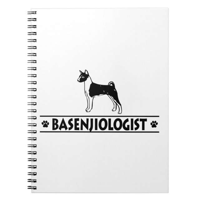 Humourous BASENJI DOG Notebook (Front)