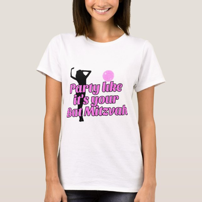 Humourous Bat Mitzvah Jewish Humour Funny Joke T-Shirt (Front)