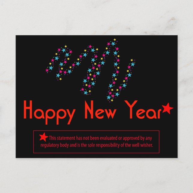 Humourous Big Brother New Year Postcard (Front)