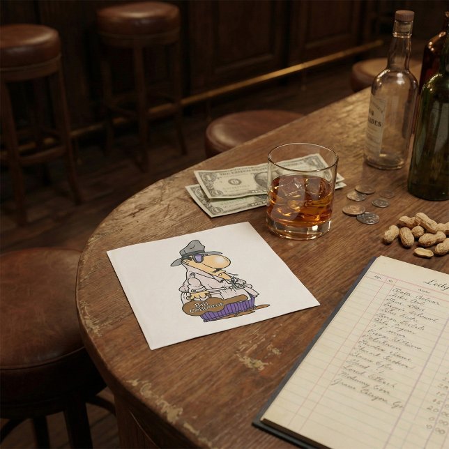 Humourous Bill Collector Character Napkin (Creator Uploaded)