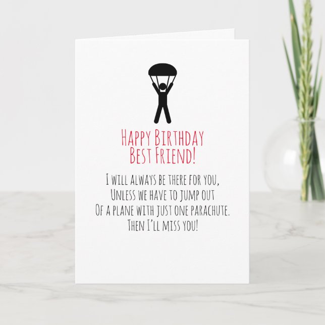 Humourous Birthday Best Friend Card (Front)