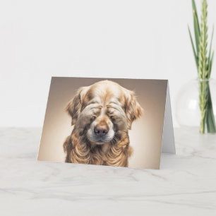 Humourous Birthday Golden Retriever Card