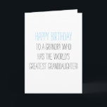 Humourous Birthday Grandpa from Granddaughter Card<br><div class="desc">Funny quotes to crack even the hardest nuts ; )</div>