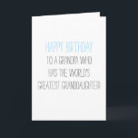 Humourous Birthday Grandpa from Granddaughter Card<br><div class="desc">Funny quotes to crack even the hardest nuts ; )</div>