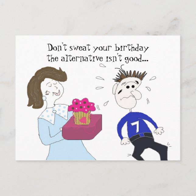 Humourous Birthday Greeting Postcard (Front)