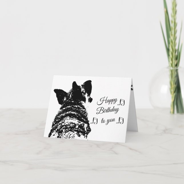 Humourous Birthday Greeting with German Shepherd Card (Front)