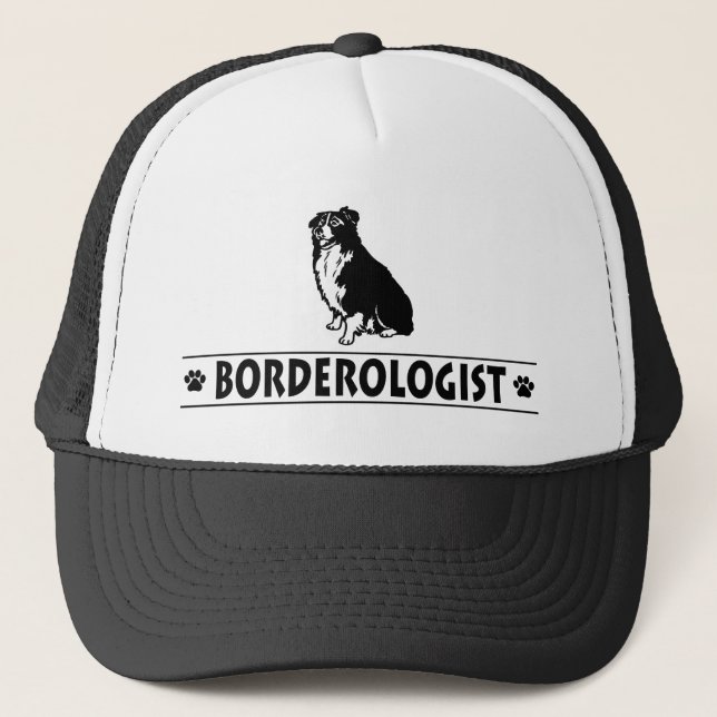 Humourous Border Collie Trucker Hat (Front)