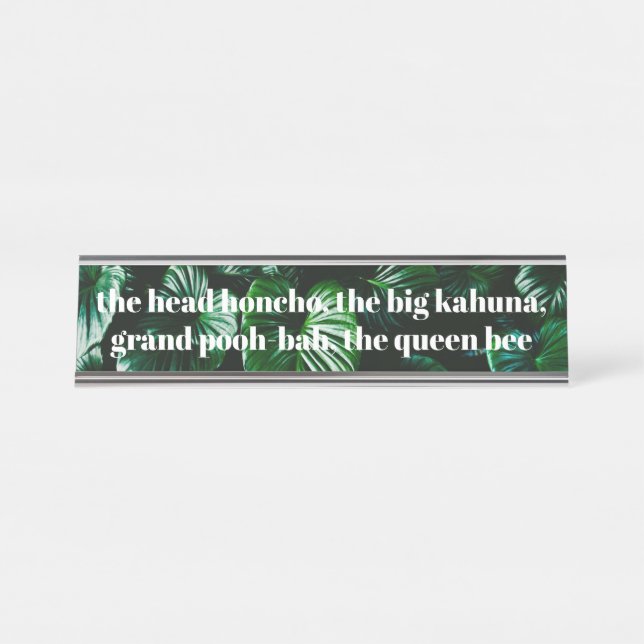 Humourous Boss Lady Name Plate (Front)