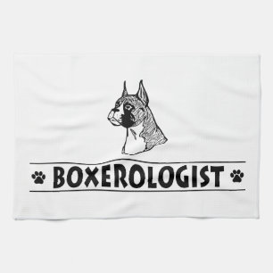 Humourous BOXER Dog Tea Towel